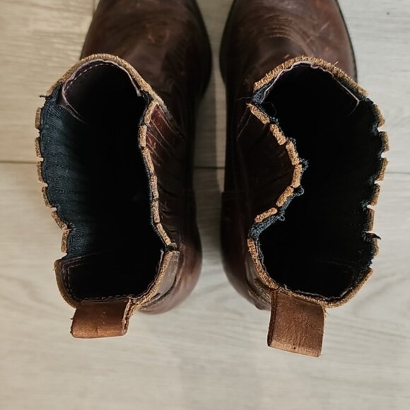 Vintage Ranchero Western Heritage Leather Ankle Cowboy Cowgirl Boots Size 7 - Picture 13 of 14